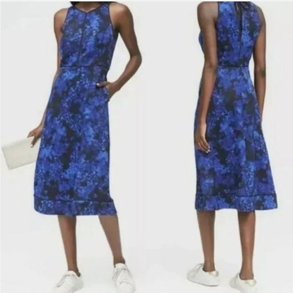 Banana Republic Elegant Blue Floral Women's Dress 6